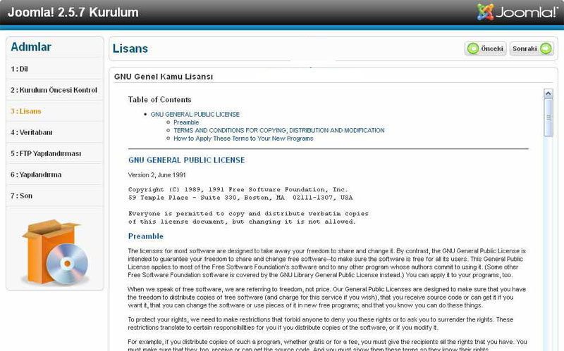 Joomla 2.5 Kurulumu